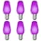 Luxrite C7 LED Purple Light Bulbs for String Lights 0.5W Enclosed Fixture Rated E12 Candelabra Base, 6PK LR21751-6PK - alternate 1